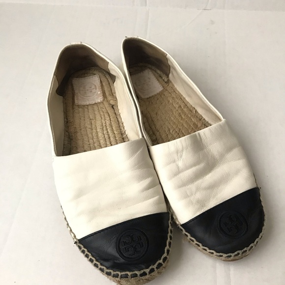 tory burch black and white espadrilles